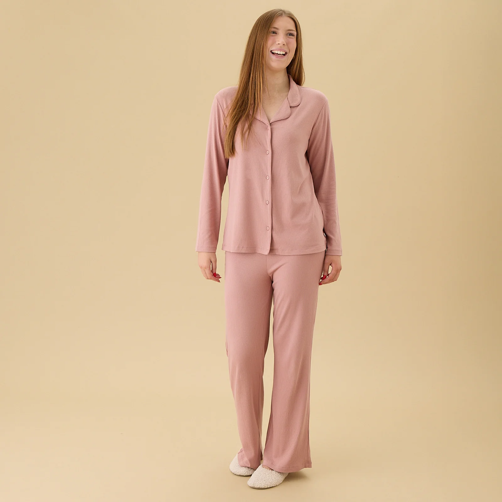 Women's Ribbed Collared Pyjamas - Image 16