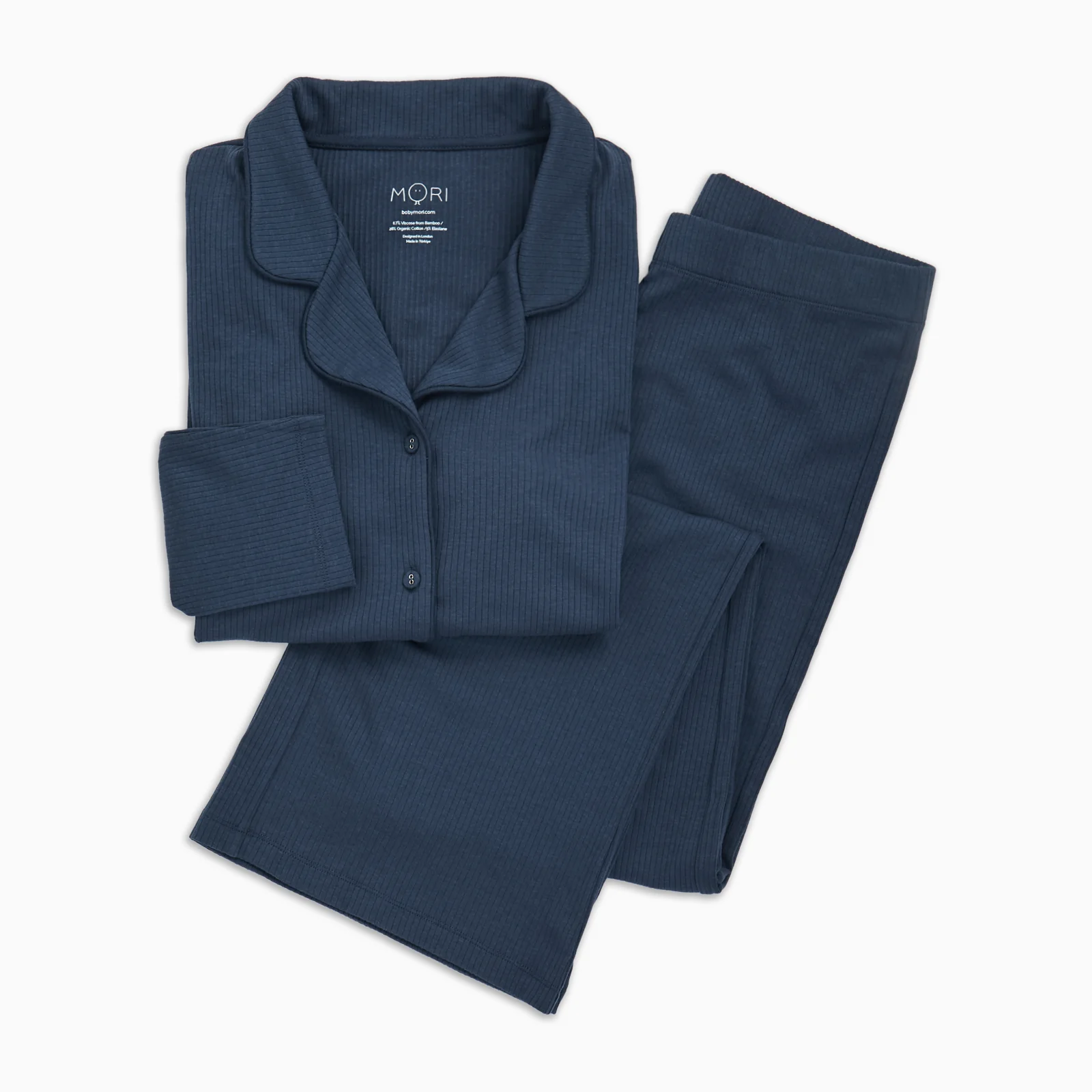 Women's Ribbed Collared Pyjamas - Image 2