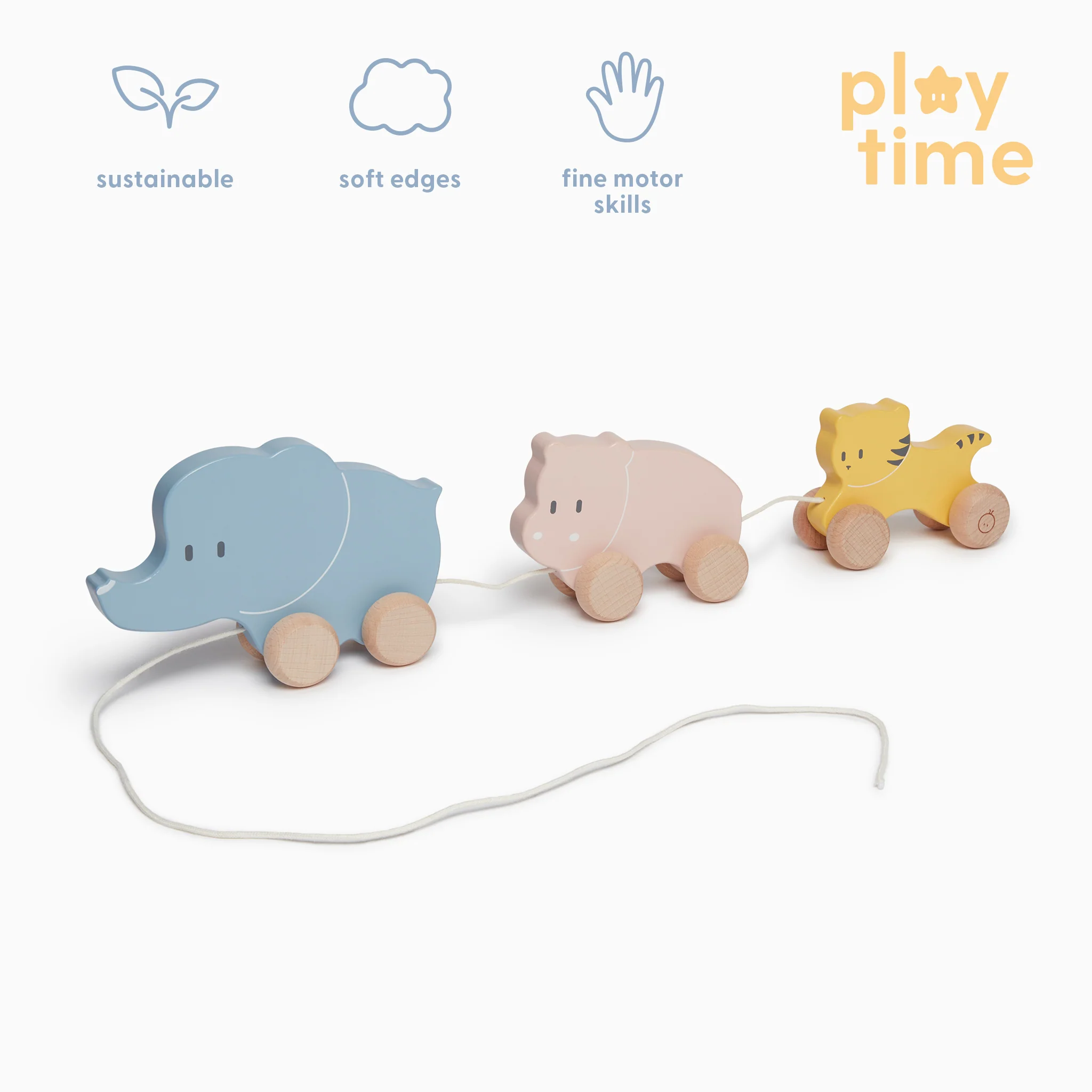 Wooden Animal Pull Along Toy - Image 3