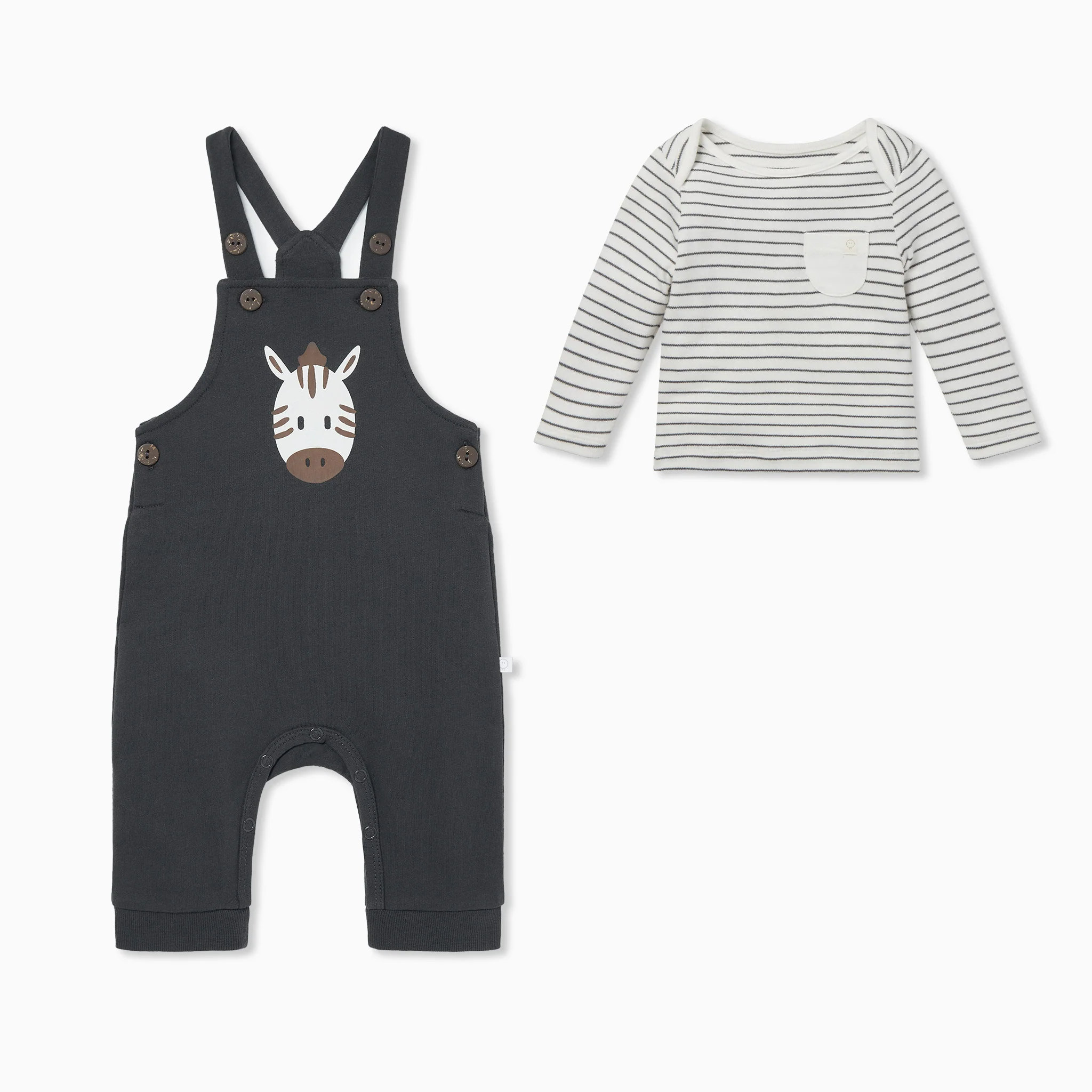 Zebra Dungarees & Long Sleeve T-Shirt Outfit