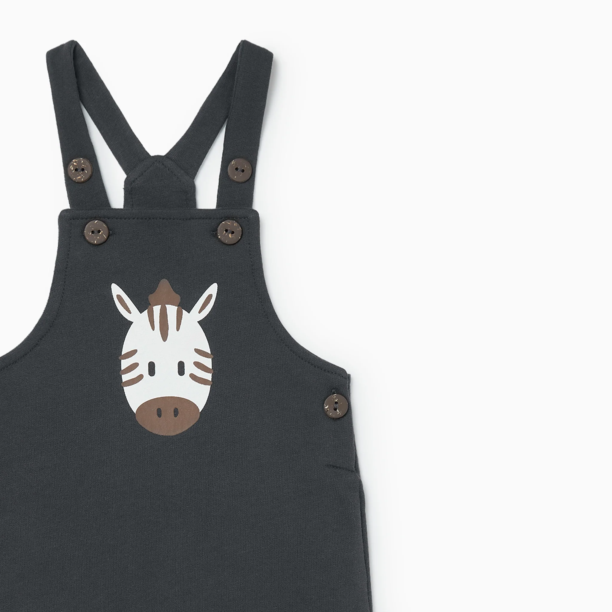 Zebra Dungarees & Long Sleeve T-Shirt Outfit - Image 2
