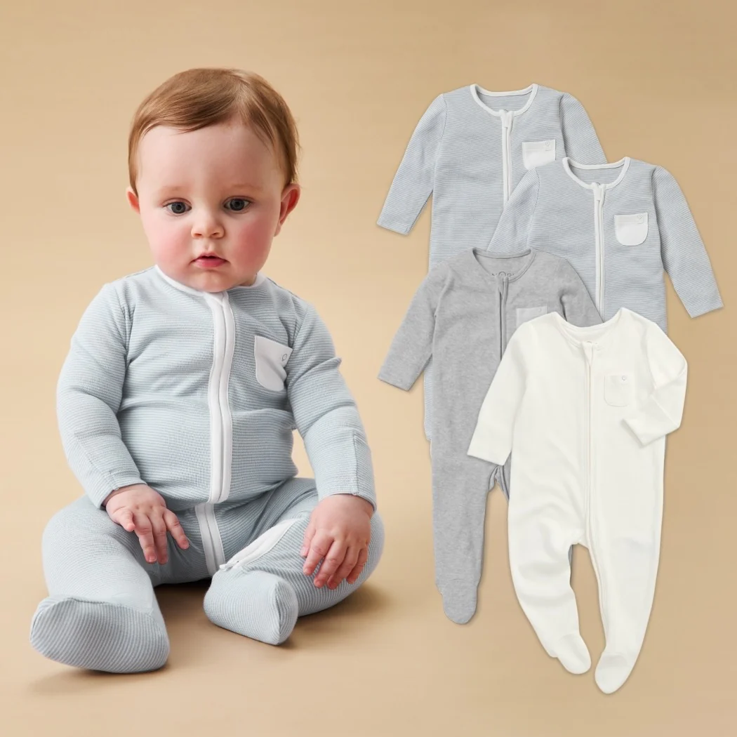 Clever Zip Sleepsuit 4 Pack - Image 13